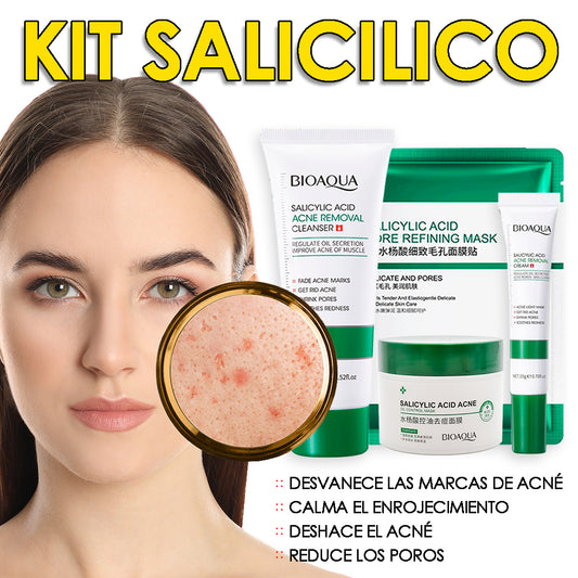 Kit/Combo x 4 Ácido Salicílico Renovación Radiante | Tratamiento Facial Para El Acné - BIOAQUA