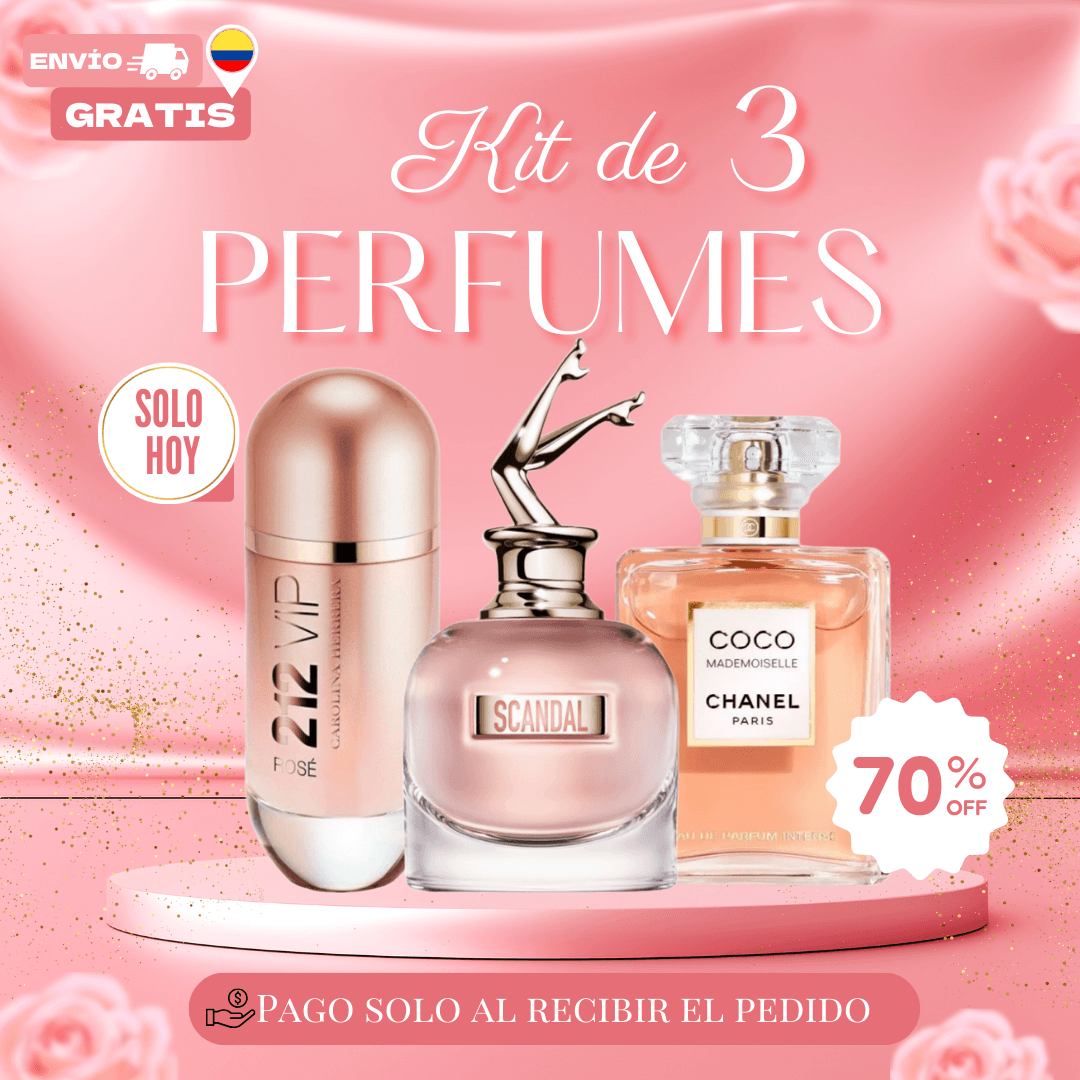 🔥 PROMOCIÓN [COMPRA 1 LLÉVATE 3] - PERFUME 212 VIP ROSE | PERFUME SCANDAL LE PARFUM | PERFUME COCO MADEMOISELLE CHANEL | [100ML CADA UNO] 🌟 ¡Sólo hoy! 🌟