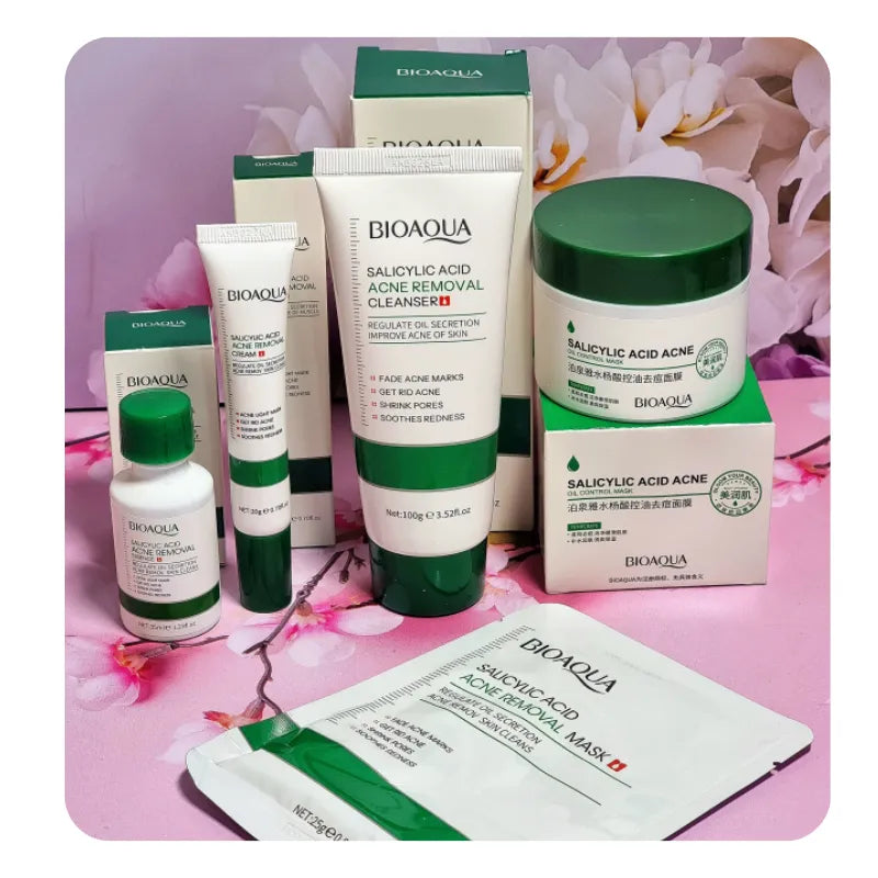 Kit/Combo x 4 Ácido Salicílico Renovación Radiante | Tratamiento Facial Para El Acné - BIOAQUA