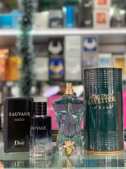 PROMO - 80 (2 PERFUMES LE BEAU JEAN PAUL GAULTIER, SAUVAGE DIOR) 100 ML EXCELENTE CALIDAD